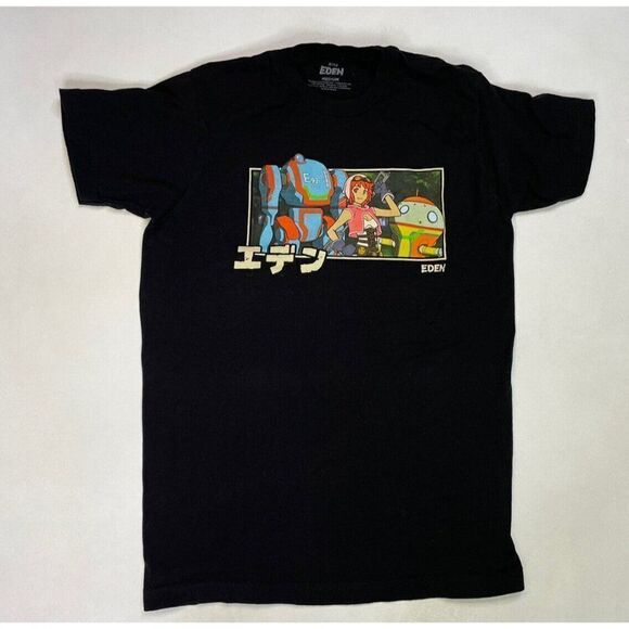 Netflix Eden Why Am I Not A Robot Graphic T-shirt Men Medium Black Short Sleeve - Picture 1 of 6